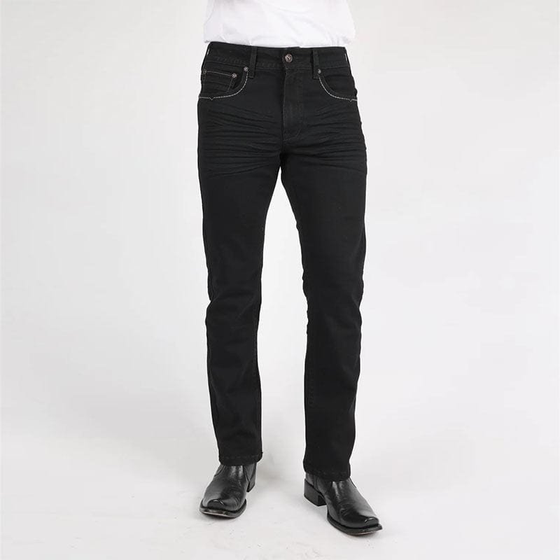 Black Boot Cut Western Jeans