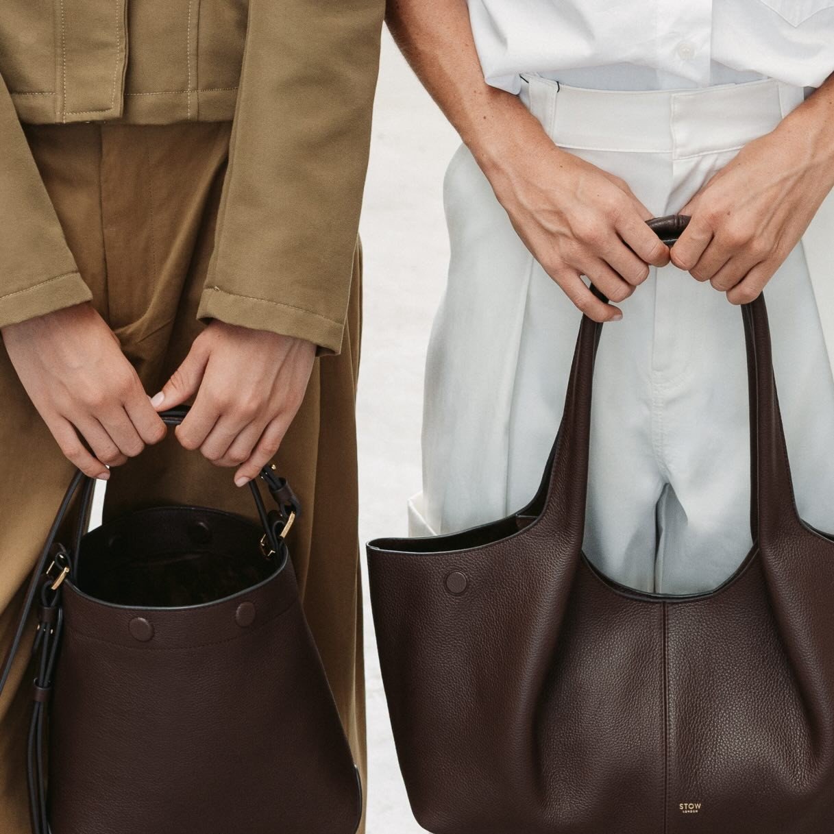 Ganni Mini Grained Leather Tote Bag