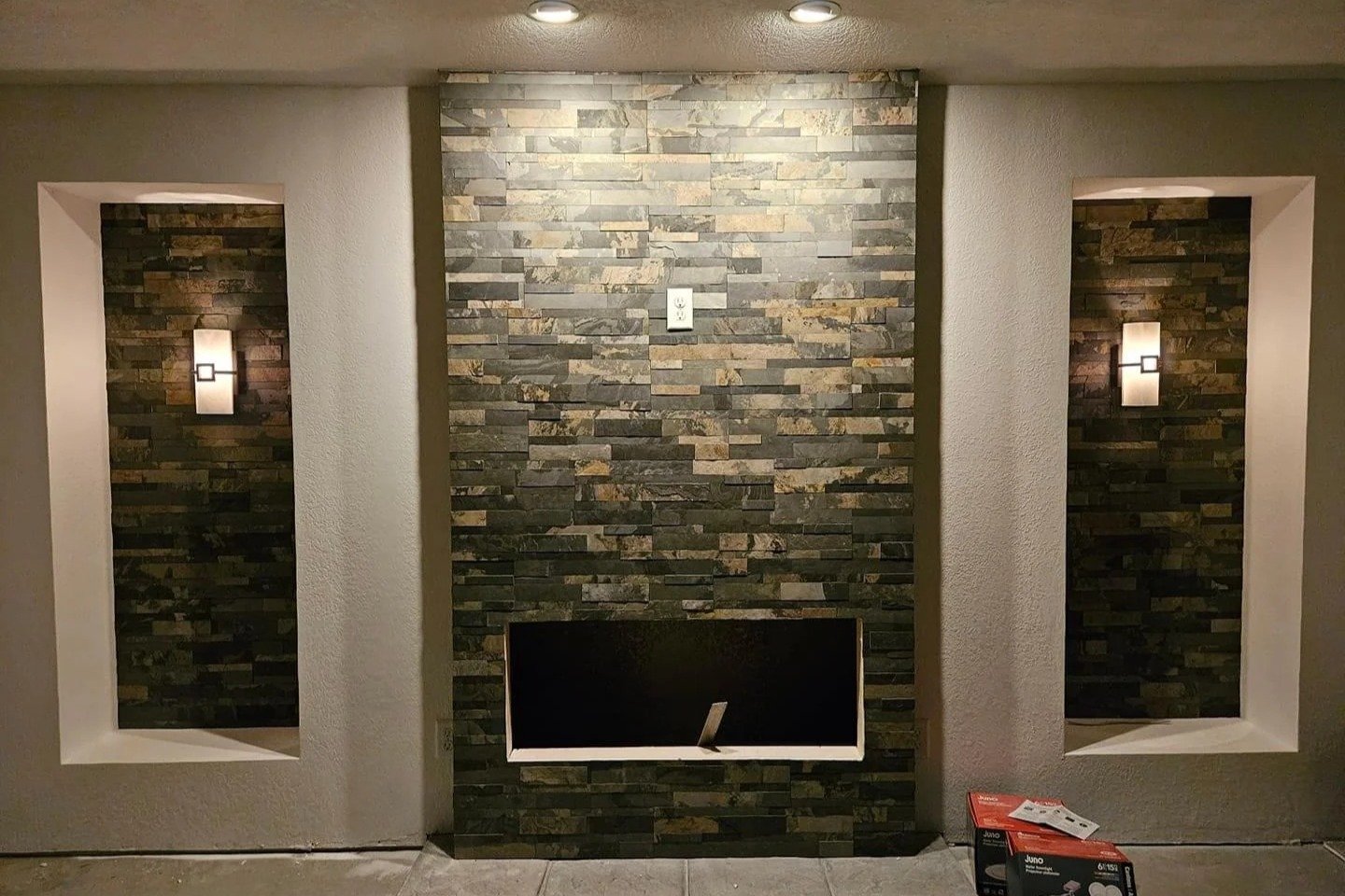 Stoneflex: How the Burning Forest Tiles Transform a Wall in One Afternoon - photo 2