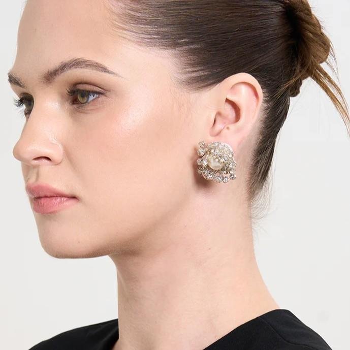 Aidan & Ice - White Gela Earrings