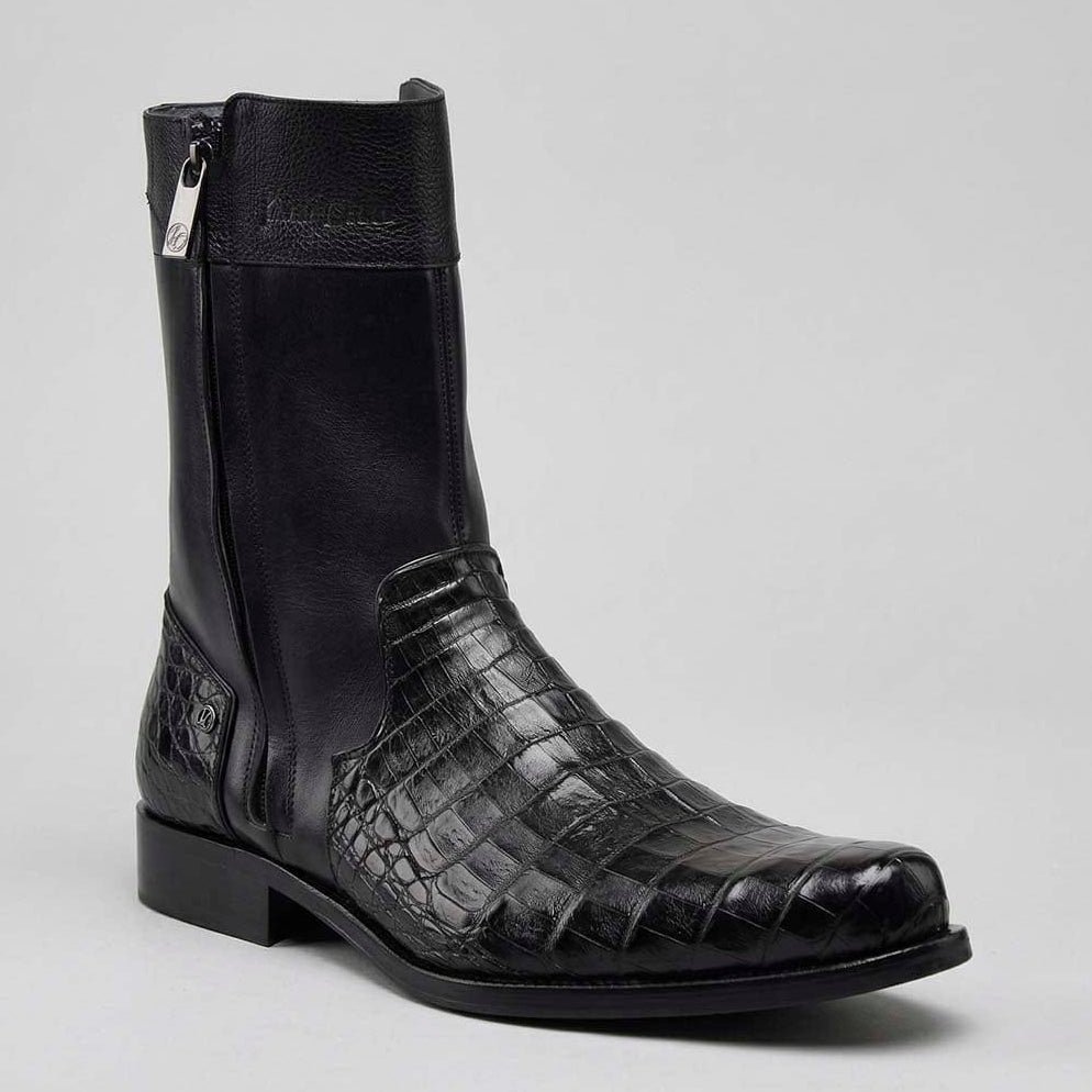 Franco Milano Black Double Zip Ankle Boot
