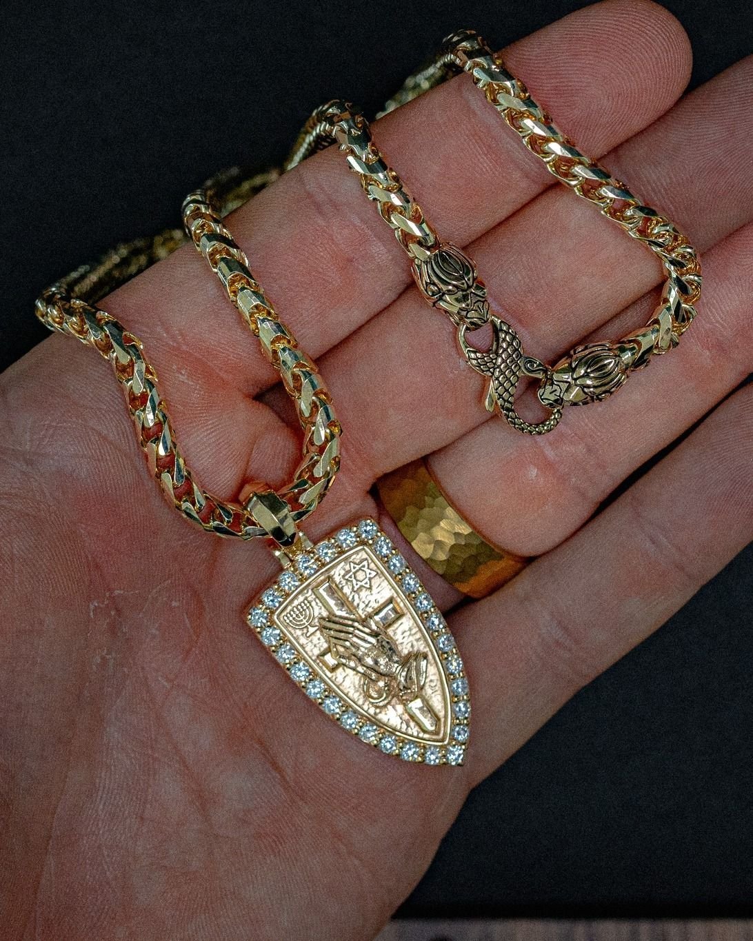 4.5mm Diamond Cut Franco Chain, 14k Yellow Gold