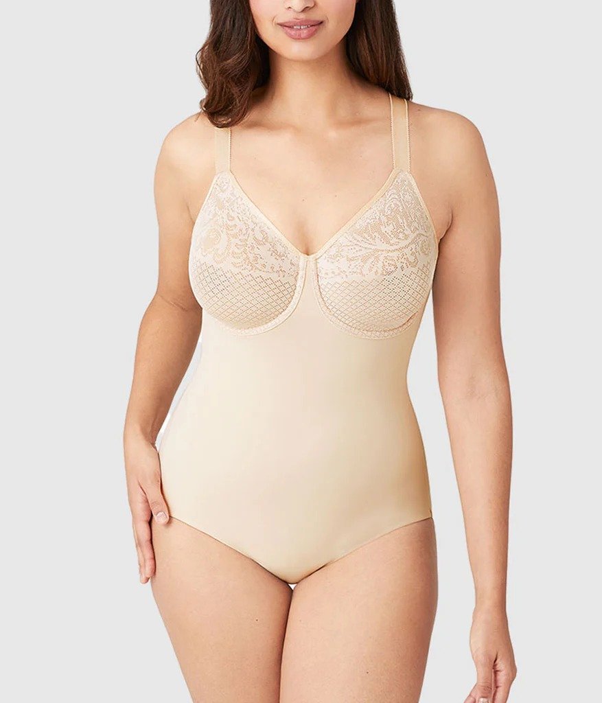 Visual Effects Body Briefer with Minimizer Bra