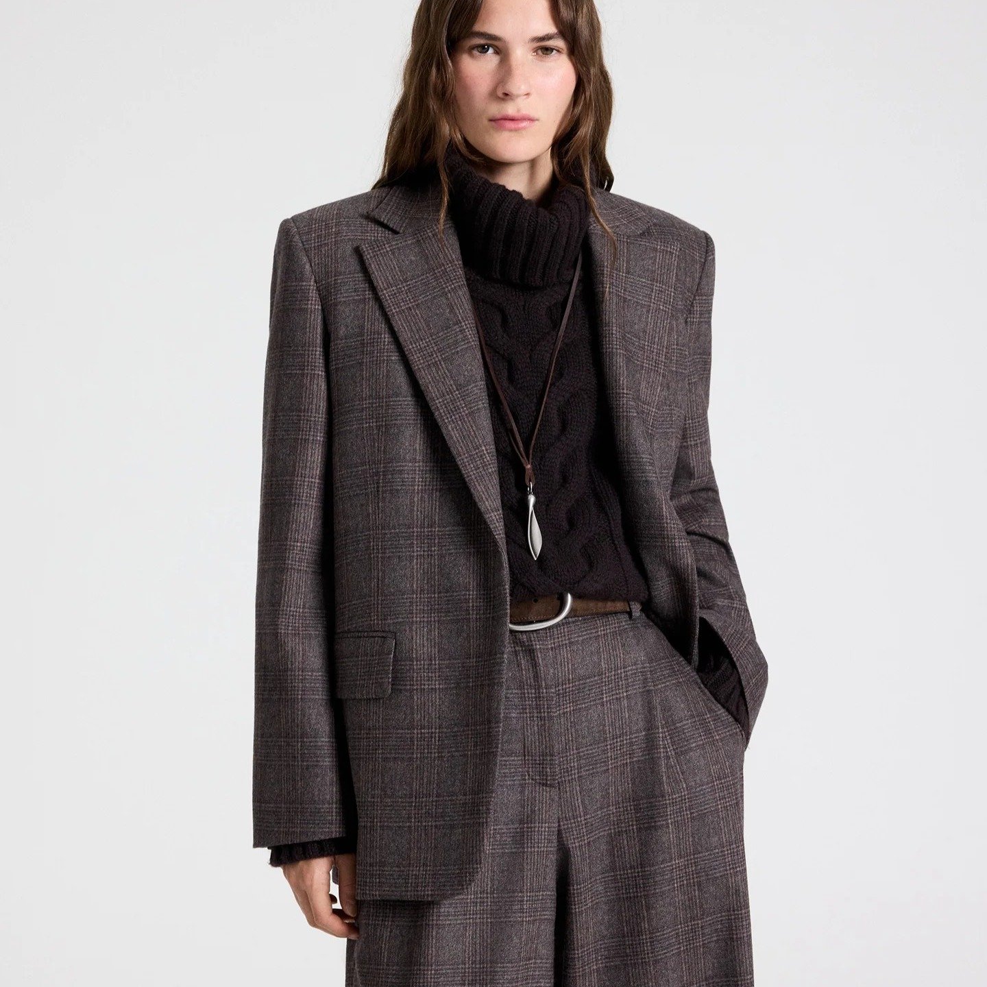 Jillian Blazer in Wool Flannel